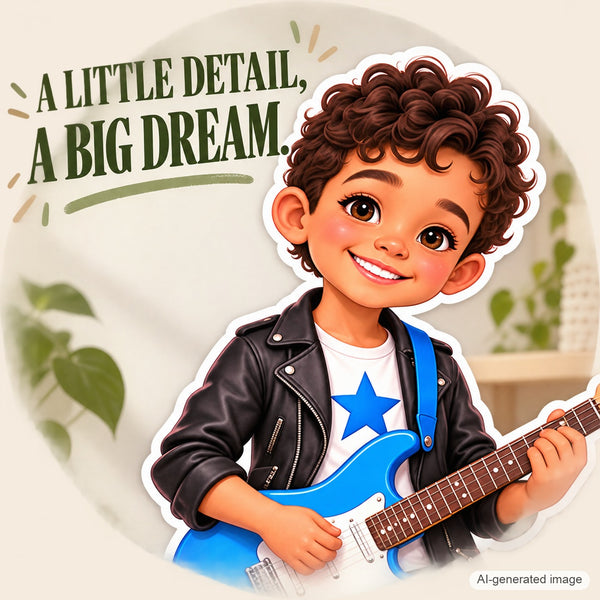 Personalized Musician Wall Decal from Photo, Dream Job Sticker, image 12