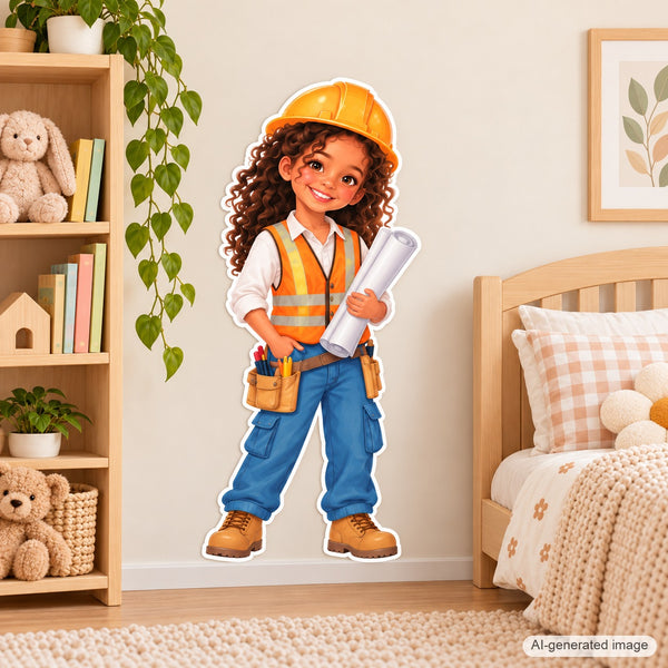 Personalized Engineer Wall Decal from Photo, Dream Job Sticker, image 5