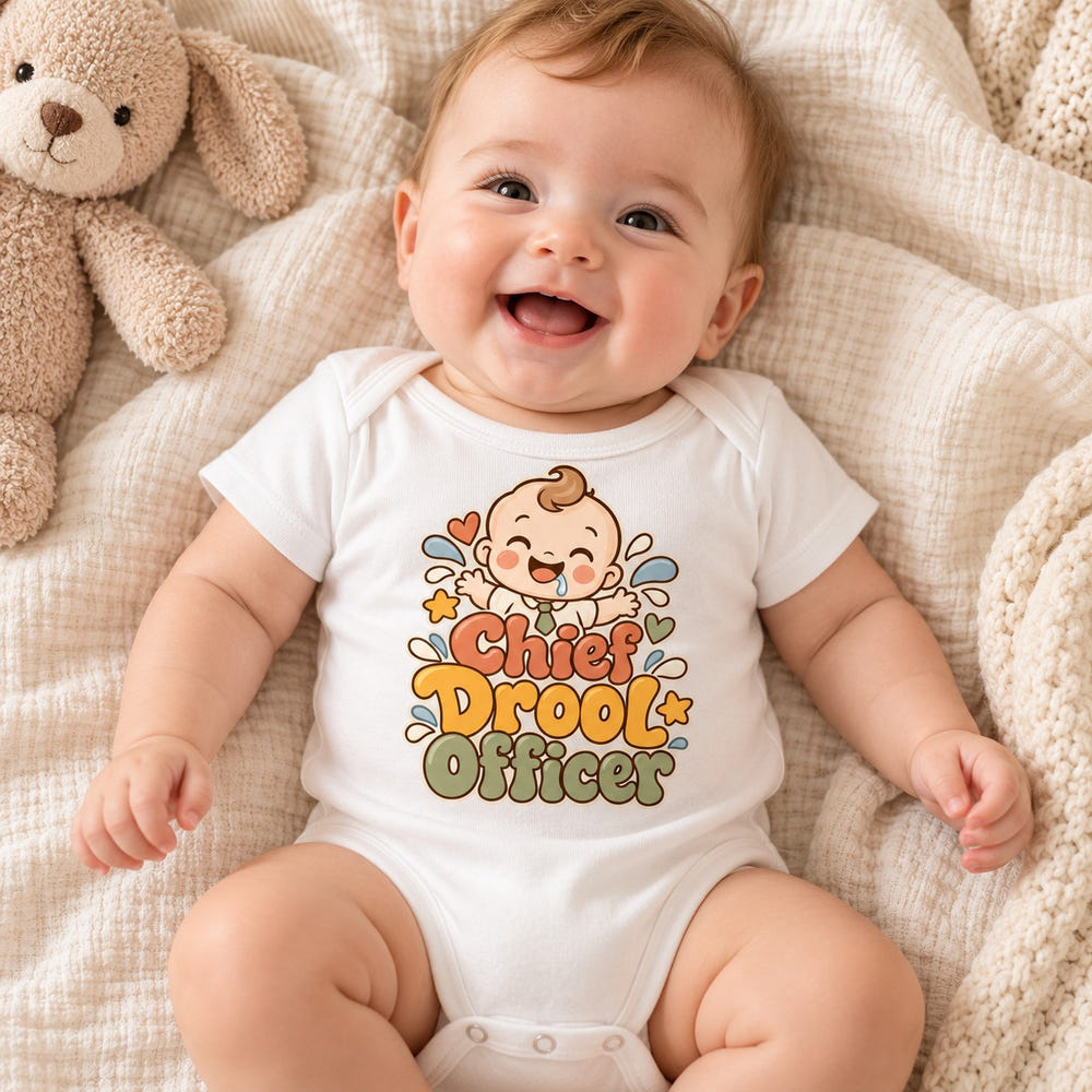 Baby wearing the Professional Milk Taster baby bodysuit