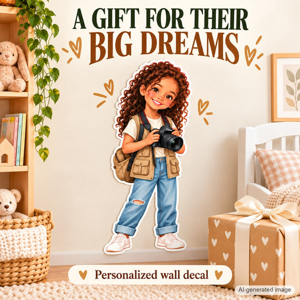 Personalized Photographer Wall Decal from Photo, Dream Job Sticker, image 9