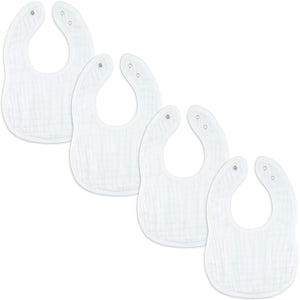 Muslin Bibs in White