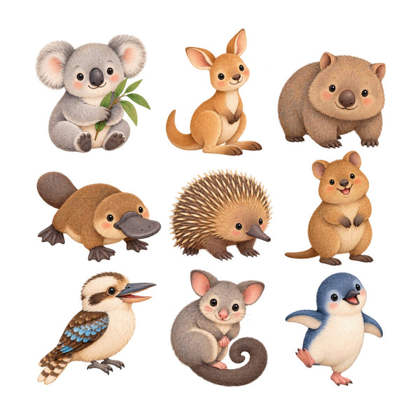 Baby Australian Animal Wall Decals, Set of 9, image 2