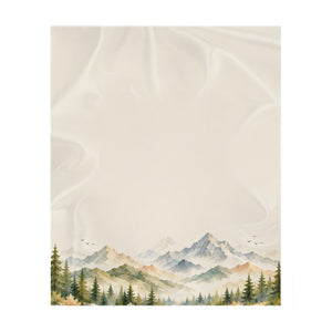 Personalize the Woodland toddler sherpa blanket in cream with your baby's name