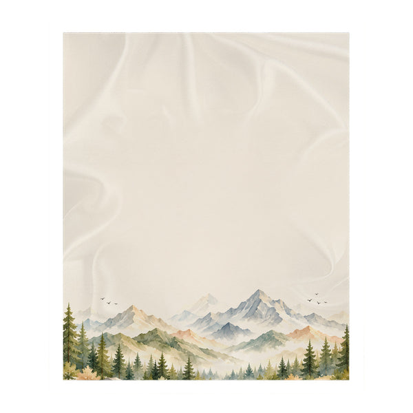 Personalize the Woodland toddler sherpa blanket in cream with your baby's name