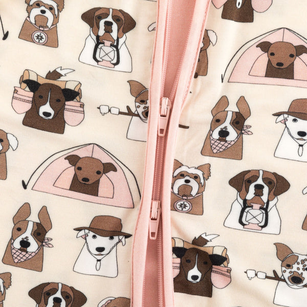 Camp Paws (Romper) - Pink