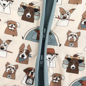 Camp Paws (Romper) - Blue