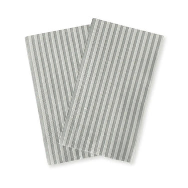 Candy Striped Sea Foam Blue & White Guest Napkins, 24pcs