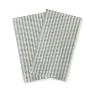 Candy Striped Sea Foam Blue & White Guest Napkins, 24pcs