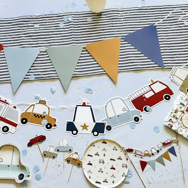 Car Birthday Party Banner, 8 Ft