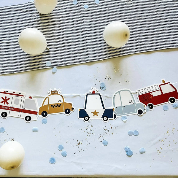 Car Birthday Party Banner, 8 Ft