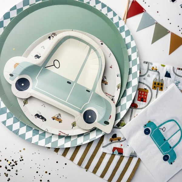 Car Small Birthday Party Paper Napkins (16pcs)
