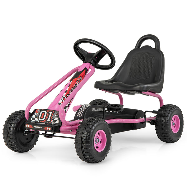 4 Wheel Pedal Powered Ride On with Adjustable Seat - Educational for Kids