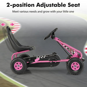 4 Wheel Pedal Powered Ride On with Adjustable Seat - Educational for Kids