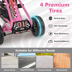 4 Wheel Pedal Powered Ride On with Adjustable Seat - Educational for Kids