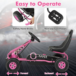 4 Wheel Pedal Powered Ride On with Adjustable Seat - Educational for Kids