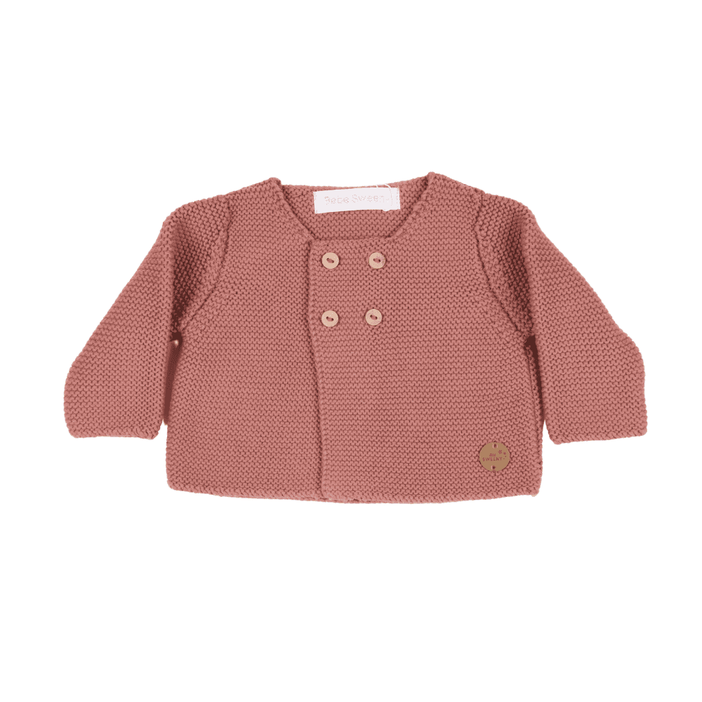 Girls Pink Organic Cotton Cardigan