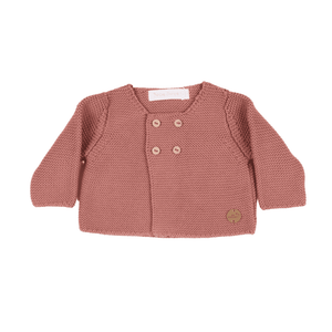 Girls Pink Organic Cotton Cardigan - MOOGCO Baby