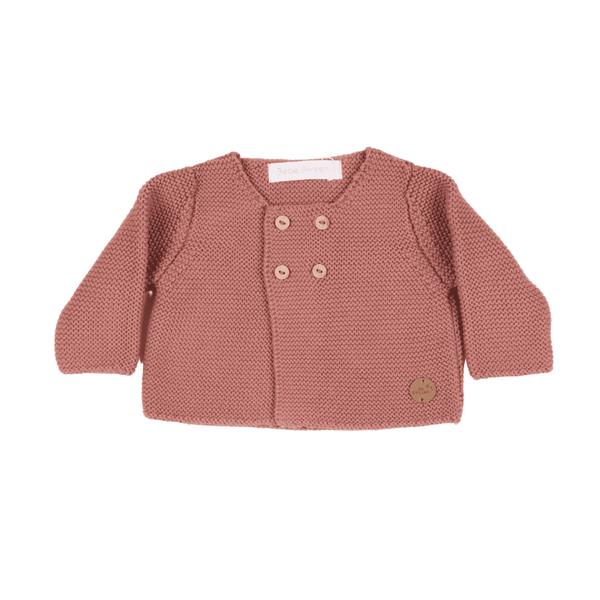 Girls Pink Organic Cotton Cardigan - MOOGCO Baby