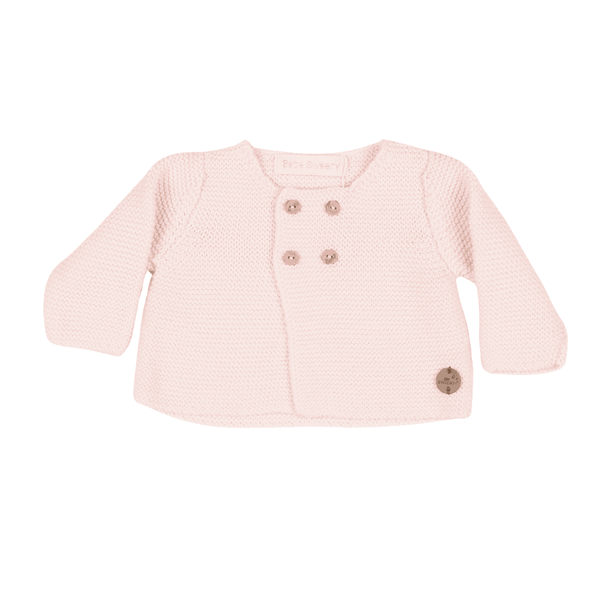 Girls Pale Pink Cotton Knit Cardigan - MOOGCO Baby