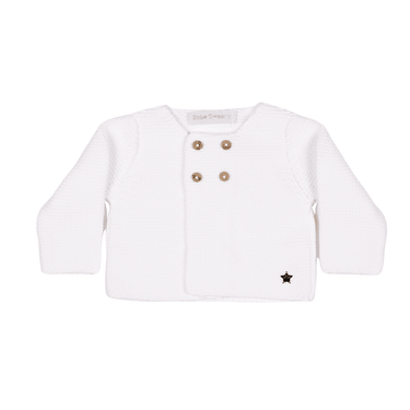 Baby White Organic Cotton Knit Cardigan - MOOGCO Baby