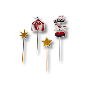 Carnival Cupcake Toppers - Circus Toppers 8pcs
