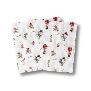 Carnival Lunch Napkins – Circus 6.5” with Gold Foil  (16pcs)