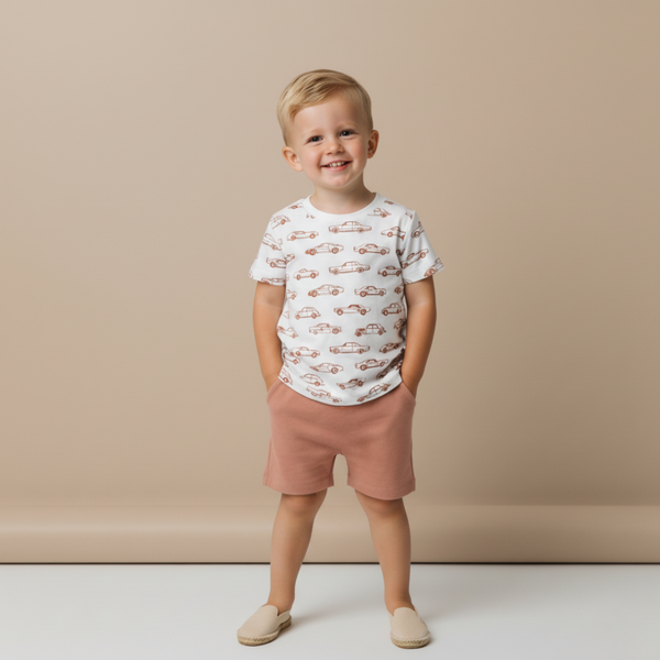 Organic Tee & Shorts Set - Cars
