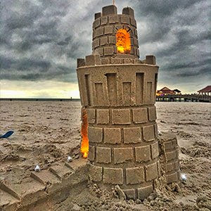 Castle Light Kits for kids - fun sand and beach toys for creative play in the sun.