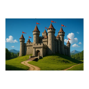 Castle Wall Mural - product only on white background