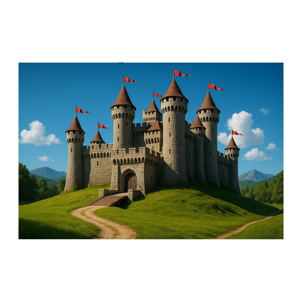 Castle Wall Mural - product only on white background