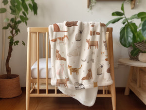 Baby Animals - Vintage Baby Blanket