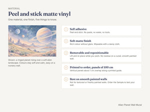 Watercolor Alien Planet Wall Mural, image 7