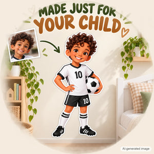 Personalized Soccer Player Wall Decal from Photo, Dream Job Sticker, image 14