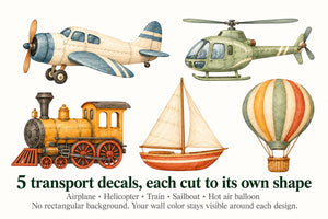 Transport Wall Decals, Set of 5 (Set 4), image 4