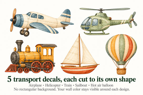 Transport Wall Decals, Set of 5 (Set 4), image 4