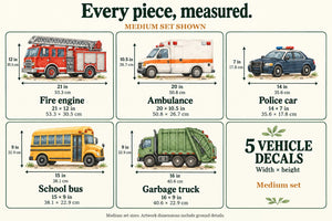 City Vehicle Wall Decals, Set of 5 (Set 3), image 7