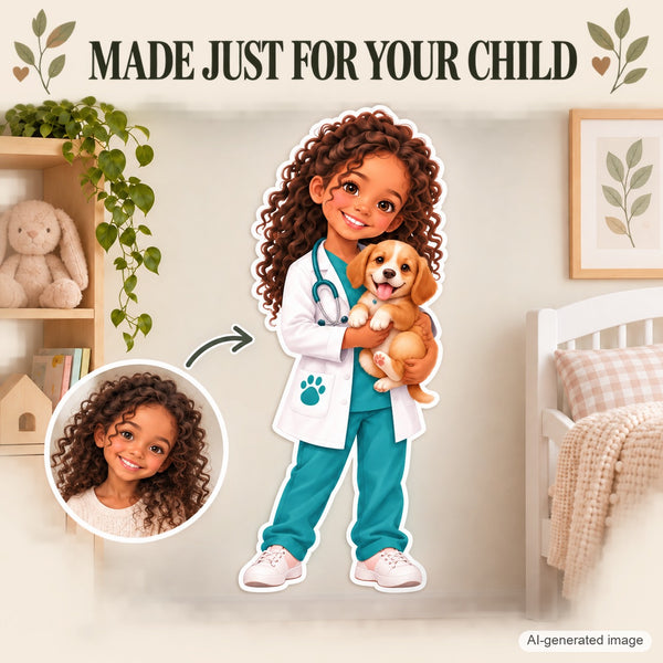 Personalized Veterinarian Wall Decal from Photo, Dream Job Sticker, image 13