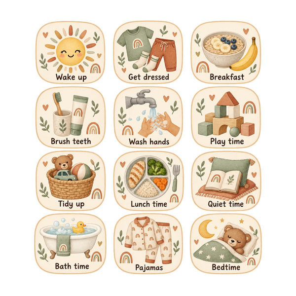 Boho Daily Routine Wall Decals, Set of 12, image 2