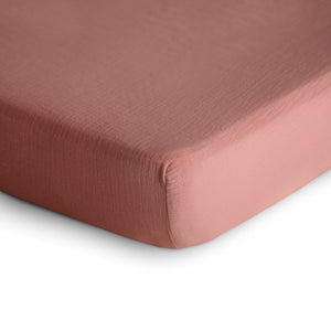 Mushie Mini Muslin Crib Sheet 100% Cotton Breathable