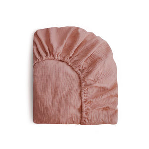 Mushie Mini Muslin Crib Sheet 100% Cotton Breathable