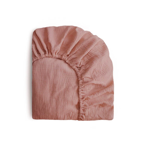 Mushie Mini Muslin Crib Sheet 100% Cotton Breathable
