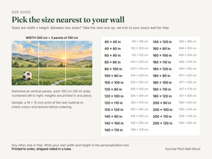 Watercolor Sunrise Pitch Soccer Wall Mural, image 5