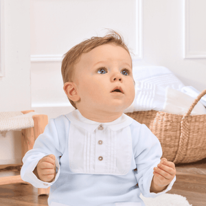 CHARLES | Boys Blue Velour All-in-One