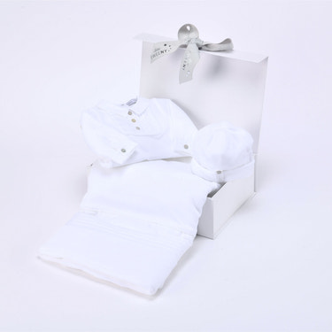 CHARLES | Boys White Babygrow Gift Set (3) - MOOGCO Baby