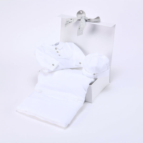 CHARLES | Boys White Babygrow Gift Set (3)