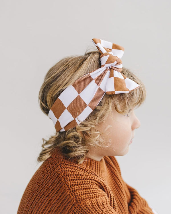 Checkered Headband | Copper