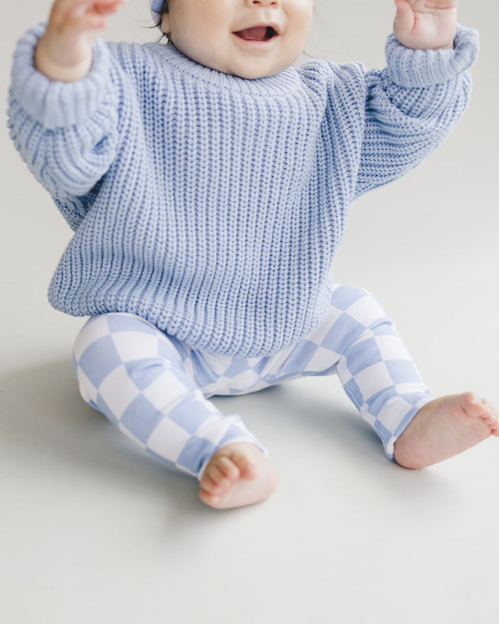 Checkered Leggings | Blue