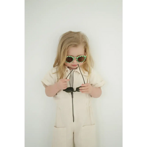 Green Checkered Kids Sunnies