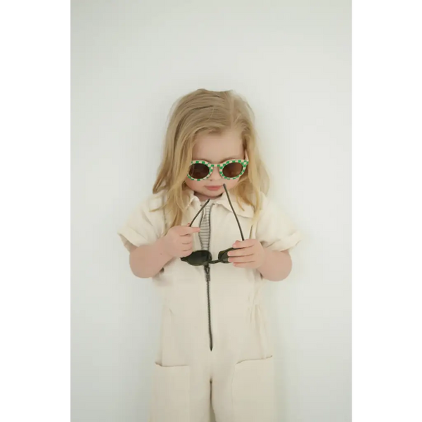 Green Checkered Kids Sunnies