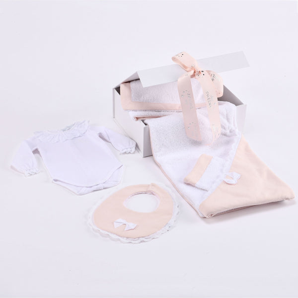 CHELY | Girls Rose Blush Cotton Bib